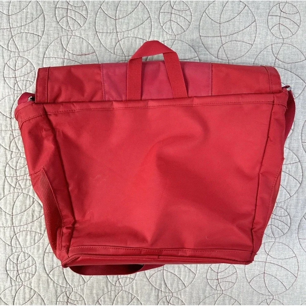 VTG Nike Center Swoosh Red Nylon Laptop Side bag‎ Satchel